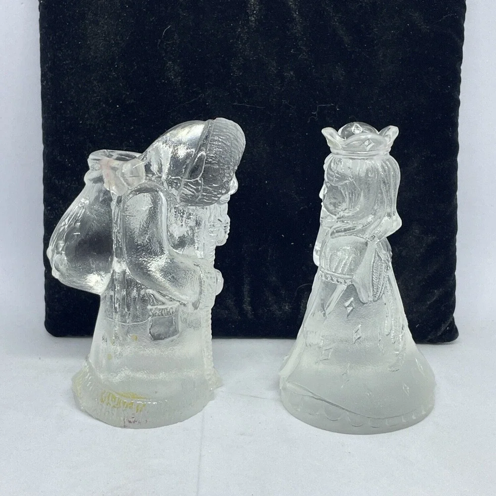 WMF Santa & Angel Taper Candlestick Holders – Leaded Crystal Christmas Figurines